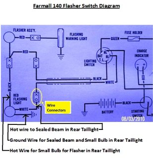 Wiring Diagram for Flasher on 140 - Farmall Cub