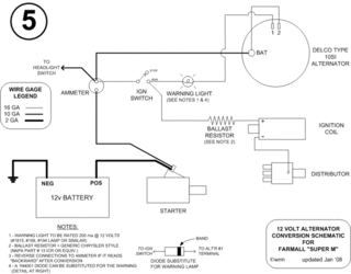 1 wire alternator wiring diagram - Farmall Cub 12v wire diagram for tractor 